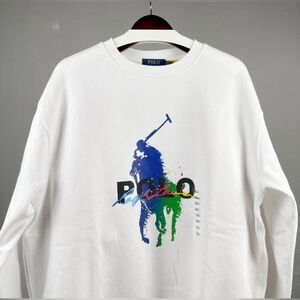 Polo by Ralph Lauren White Sweatshirt with Multicolor Logo